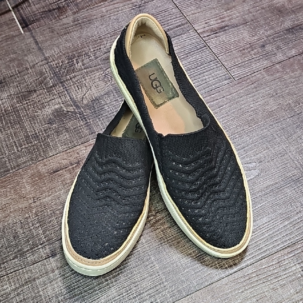 UGG Black Knit Loafers